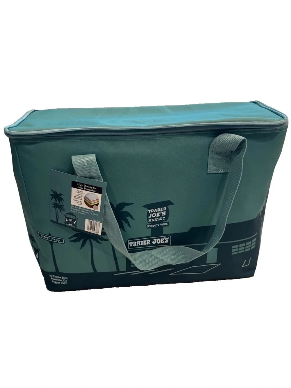 NWT Trader Joe's large Teal Reusable Insulated Grocery Tote 2026 limited edition